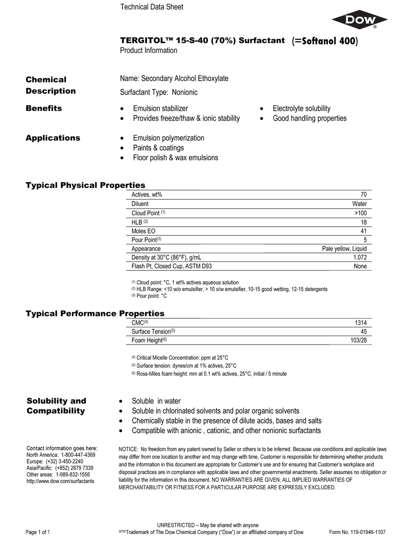 TERGITOL 15-S-20